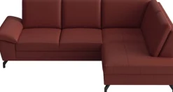 sit&more Ecksofa »Chelsea Leder L-Form, B:249 cm, inkl. Armteil- & Sitztiefenverstellung« optional mit Schlaffunktion und Bettkasten