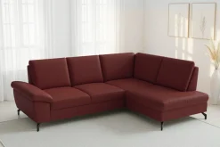 sit&more Ecksofa »Chelsea Leder L-Form, B:249 cm, inkl. Armteil- & Sitztiefenverstellung« optional mit Schlaffunktion und Bettkasten