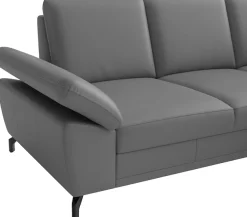 sit&more Ecksofa »Chelsea Leder L-Form, B:249 cm, inkl. Armteil- & Sitztiefenverstellung« optional mit Schlaffunktion und Bettkasten