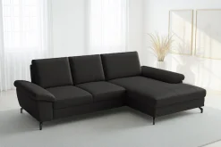 sit&more Ecksofa »Chelsea L-Form, B: 264 cm, Leder, inkl. Sitztiefen-&Armteilverstellung« optional mit Schlaffunktion und Bettkasten
