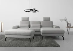 sit&more Ecksofa »Cinturo L-Form« inklusive Sitztiefenverstellung und Federkern, Sitzhöhe 48 cm