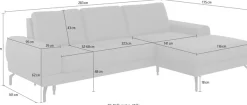 sit&more Ecksofa »Cinturo L-Form« inklusive Sitztiefenverstellung und Federkern, Sitzhöhe 48 cm