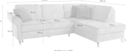 sit&more Ecksofa »Clio L-Form« wahlweise mit Schlaffunktion und Bettkasten, inklusive Federkern