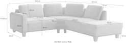 sit&more Ecksofa »Concept« Modernes Sofa in drei Fußfarben zur Auswahl