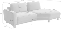 sit&more Ecksofa »Concept« Modernes Sofa in drei Fußfarben zur Auswahl