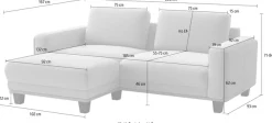 sit&more Ecksofa »Concept« Modernes Sofa in drei Fußfarben zur Auswahl