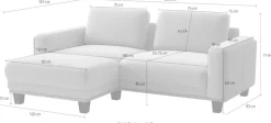 sit&more Ecksofa »Concept« Modernes Sofa in drei Fußfarben zur Auswahl