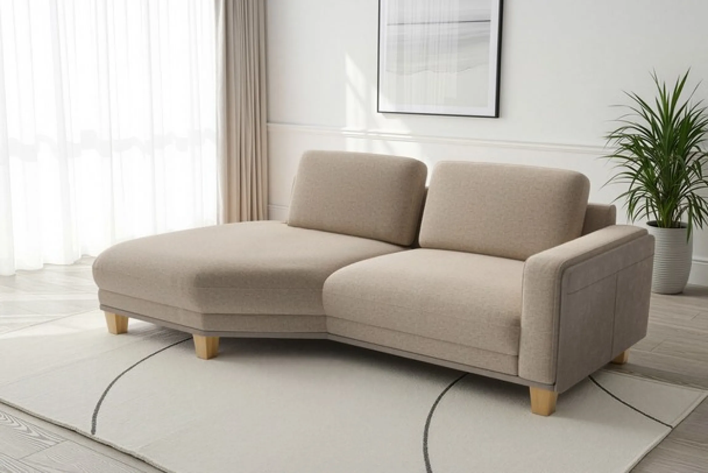 sit&more Ecksofa »Concept« Modernes Sofa in drei Fußfarben zur Auswahl