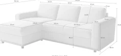 sit&more Ecksofa »Cordoba« wahlweise mit Schlaffunktion und Bettkasten oder Stauraum