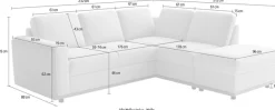 sit&more Ecksofa »Cordoba« wahlweise mit Schlaffunktion und Bettkasten oder Stauraum