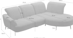 sit&more Ecksofa »Dance, L-Form, inkl. Sitztiefenverstellung« inkl. Click&Seat, optional mit Kopfteilverstellung