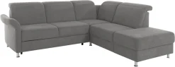sit&more Ecksofa »Darwin L-Form« inklusive Federkern, wahlweise mit Kopfteilverstellung, Schlaffunktion