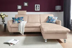 sit&more Ecksofa »Daytona L-Form« mit Federkern, einer Kopfstütze und wahlweise mit Schlaffunktion