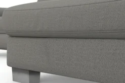 sit&more Ecksofa »Dundee L-Form« mit Federkern und Edelstahlfüßen, wahlweise mit Kopfteilverstellung