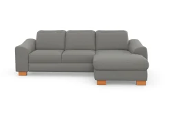 sit&more Ecksofa »Dundee L-Form« mit Federkern und Massivholzfüßen, wahlweise mit Kopfteilverstellung