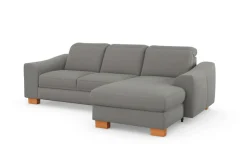 sit&more Ecksofa »Dundee L-Form« mit Federkern und Massivholzfüßen, wahlweise mit Kopfteilverstellung