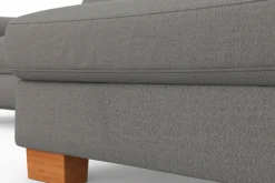 sit&more Ecksofa »Dundee L-Form« mit Federkern und Massivholzfüßen, wahlweise mit Kopfteilverstellung
