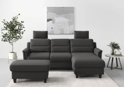 sit&more Ecksofa »Farö L-Form« inklusive Federkern, wahlweise mit Schlaffunktion und Bettkasten
