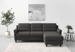 sit&more Ecksofa »Farö L-Form« inklusive Federkern, wahlweise mit Schlaffunktion und Bettkasten