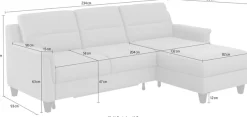 sit&more Ecksofa »Farö L-Form« inklusive Federkern, wahlweise mit Schlaffunktion und Bettkasten