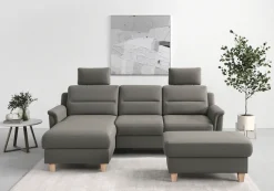 sit&more Ecksofa »Farö L-Form« inklusive Federkern, wahlweise mit Schlaffunktion und Bettkasten