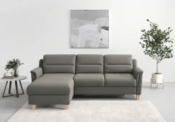sit&more Ecksofa »Farö L-Form« inklusive Federkern, wahlweise mit Schlaffunktion und Bettkasten