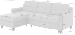 sit&more Ecksofa »Farö L-Form« inklusive Federkern, wahlweise mit Schlaffunktion und Bettkasten