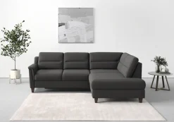 sit&more Ecksofa »Farö L-Form« inklusive Federkern, wahlweise mit Schlaffunktion und Bettkasten