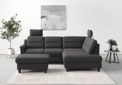 sit&more Ecksofa »Farö L-Form« inklusive Federkern, wahlweise mit Schlaffunktion und Bettkasten