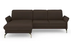 sit&more Ecksofa »Fashion L-Form« wahlweise mit Kopfteilverstellung, Vorziehsitz, motorisch, Nickelfüße
