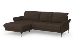 sit&more Ecksofa »Fashion L-Form« wahlweise mit Kopfteilverstellung, Vorziehsitz, motorisch, Nickelfüße