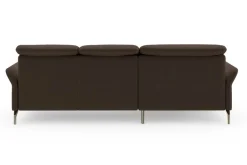 sit&more Ecksofa »Fashion L-Form« wahlweise mit Kopfteilverstellung, Vorziehsitz, motorisch, Nickelfüße