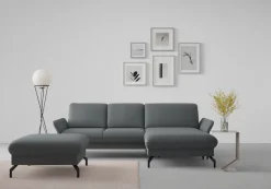 sit&more Ecksofa »Fashion L-Form« wahlweise mit Kopfteilverstellung und Vorziehsitz, motorisch