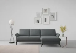 sit&more Ecksofa »Fashion L-Form« wahlweise mit Kopfteilverstellung und Vorziehsitz, motorisch