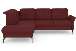 sit&more Ecksofa »Fashion L-Form« wahlweise mit Kopfteilverstellung, Vorziehsitz, motorisch, Nickelfüße