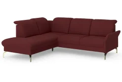 sit&more Ecksofa »Fashion L-Form« wahlweise mit Kopfteilverstellung, Vorziehsitz, motorisch, Nickelfüße