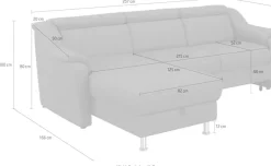 sit&more Ecksofa »Freetown L-Form« inklusive Kopfteilverstellung und komfortablem Federkern