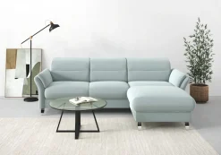 sit&more Ecksofa »Grenoble L-Form mit Federkern« wahlweise mit Schlaffunktion, Bettkasten, Arm- und Kopfteilverstellung