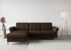 sit&more Ecksofa »Göteborg« Sitztiefenverstellung und Federkern, wahlweise mit Bettfunktion