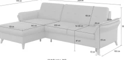 sit&more Ecksofa »Göteborg« Sitztiefenverstellung und Federkern, wahlweise mit Bettfunktion