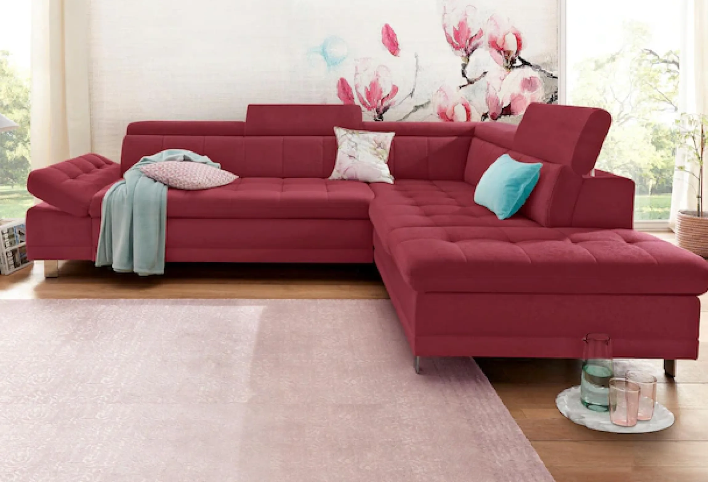 sit&more Ecksofa »Limit L-Form« wahlweise mit Schlaffunktion und Bettkasten