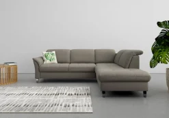 sit&more Ecksofa »Maggiore L-Form« wahlweise mit Kopfteilverstellung, Schlaffunktion und Stauraum