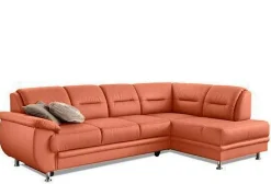 sit&more Ecksofa »Mailand L-Form, B: 250 cm, Komfortsitzhöhe 46 cm« optional Schlaffunktion, Eckcouch in Kunstleder & Stoff