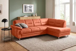 sit&more Ecksofa »Mailand L-Form, B: 250 cm, Komfortsitzhöhe 46 cm« optional Schlaffunktion, Eckcouch in Kunstleder & Stoff