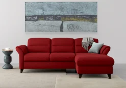 sit&more Ecksofa »Mellum L-Form« Federkern, optional Schlaffunktion, Bettkasten & Armteilfunktion