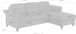 sit&more Ecksofa »Mellum L-Form« Federkern, optional Schlaffunktion, Bettkasten & Armteilfunktion