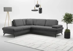 sit&more Ecksofa »Morris Jubi L-Form, B: 238 cm« mit Armteilfunktion & 1 Zierkissen, optional Schlaffunktion