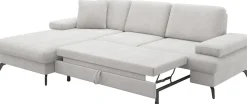 sit&more Ecksofa »Morris L-Form« mit Schlaffunktion, XXL-Sitzfläche, Armteilverstellung & Zierkissen