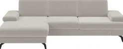 sit&more Ecksofa »Morris L-Form, inkl. Sitztiefenverstellung« wahlweise mit Armteilverstellung, Schlaffunktion & Bettkasten