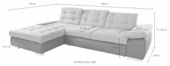 sit&more Ecksofa »Ontario L-Form« XXL, wahlweise mit Schlaffunktion